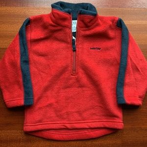 🌺 NWT GAP Red Fleece Sz 18-24 months